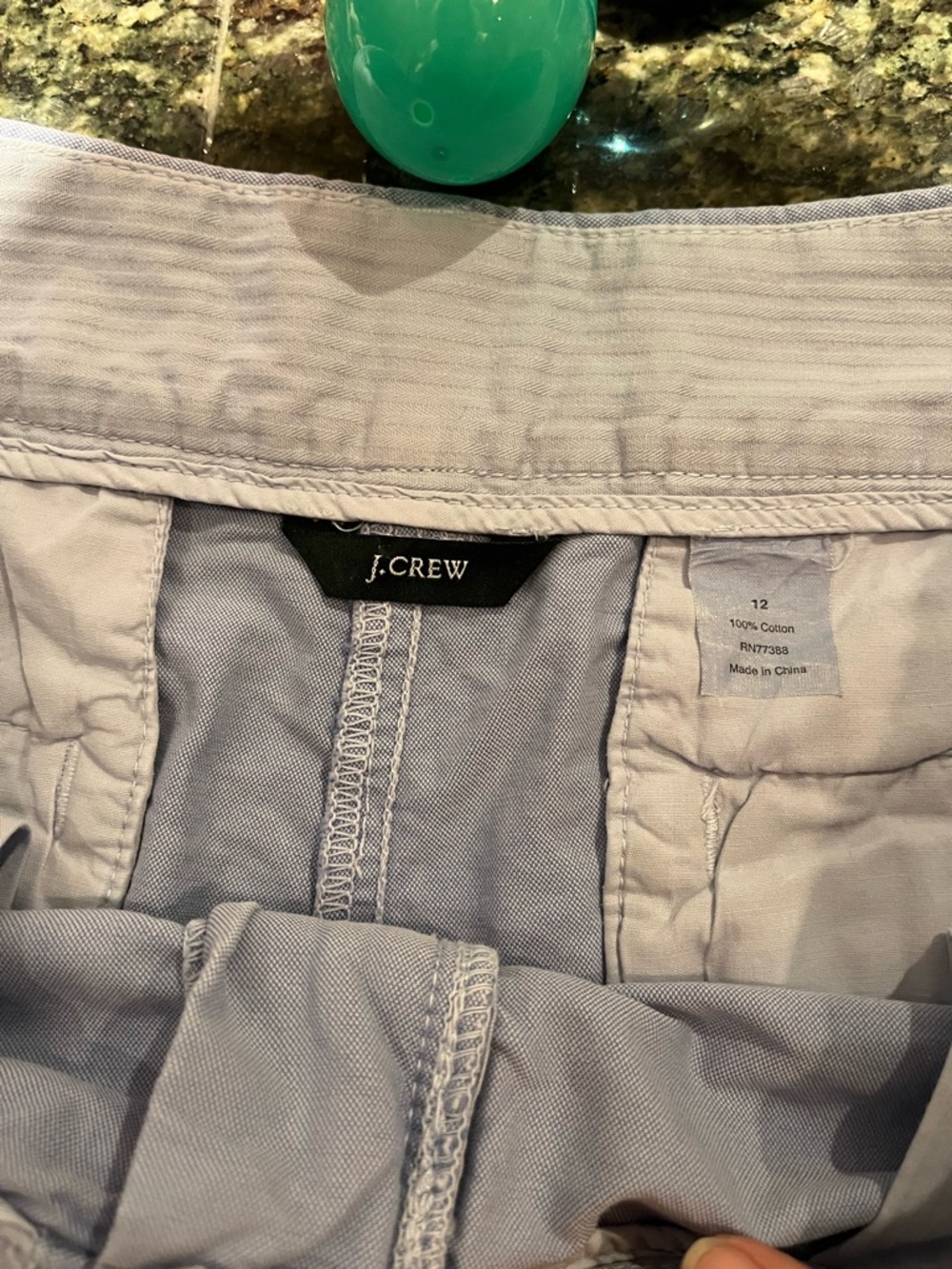 J. Crew Sky Blue Cotton Chino Shorts - Picture 3 of 7